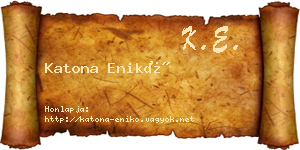 Katona Enikő névjegykártya